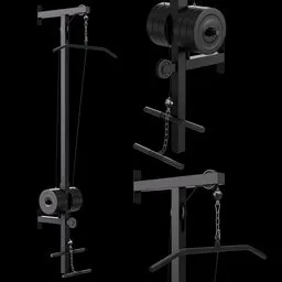 Wall-Mounted lat pulldown machine