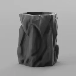Stylized cliff vase