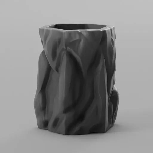 Stylized cliff vase