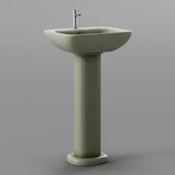 Dirty Pedestal Washbasin