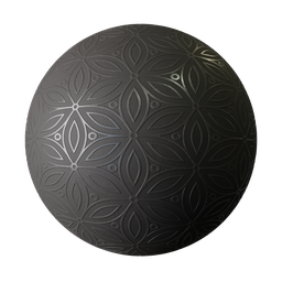 Embossed black Flower