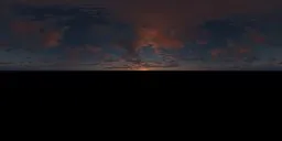 8K Terragen-created HDR featuring a stunning evening sky with vivid clouds for realistic scene lighting.