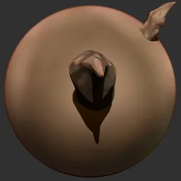 ER ICE Brush 25 for Blender 3D, sculpting brush for detailed creature designs and ice-like textures.