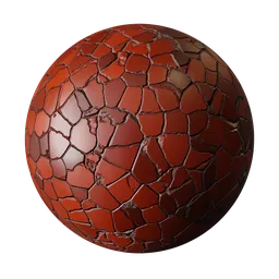 Red Broken Ceramic Brazilian Floor