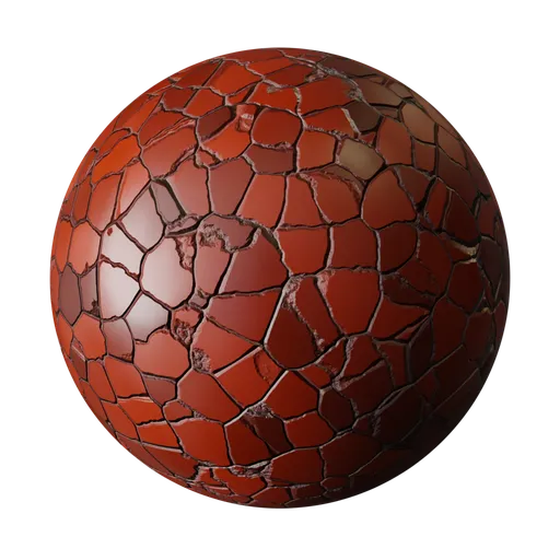 Red Broken Ceramic Brazilian Floor