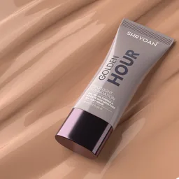 Foundation on animated  liquid splash