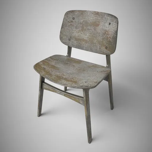 Worned wooden chair
