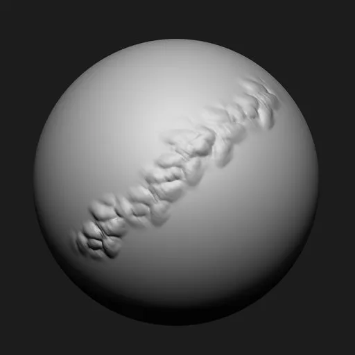 NS Varicose Veins 3D sculpting brush for detailed creature character damage like cuts and scars.