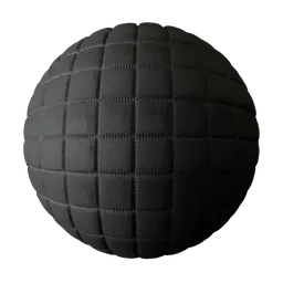 Black Stitched Leather