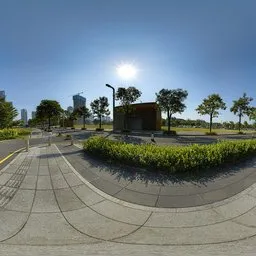 Bright sunshine road