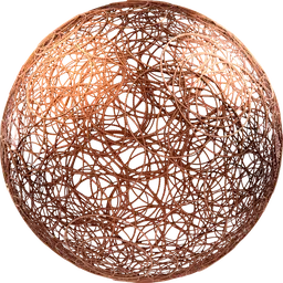 High-quality PBR Copper Wire material for Blender 3D, ideal for realistic metal textures in 3D models and scenes.