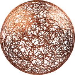 High-quality PBR Copper Wire material for Blender 3D, ideal for realistic metal textures in 3D models and scenes.