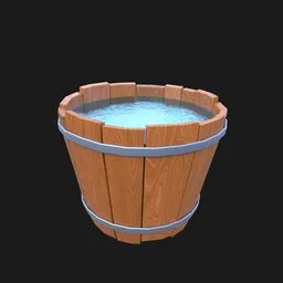 Stylized Cartoon Water Bucket