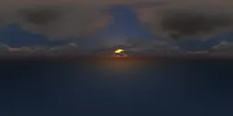 Sunset Cloudy Horizon HDRi