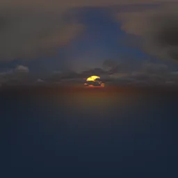 Sunset Cloudy Horizon HDRi