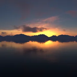 Mountain Landscape Cloudy Sunset