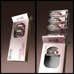 Jelly lipstick with box animation