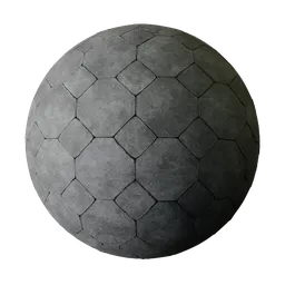 Hexagonal Concrete Pavement