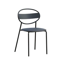 "Black Chair 3D model for Blender 3D - B&T Design Sole inspired furniture with 1K texture. Monochrome, substance 3D, with a tall thin frame and a solid object in a void. Ideal for architecture scenarios and Unreal Engine 0.2."