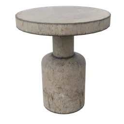 Realistic worn texture side table 3D model for Blender, perfect for virtual interior design enhancement.