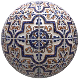 Cobalt Cross Talavera Tile