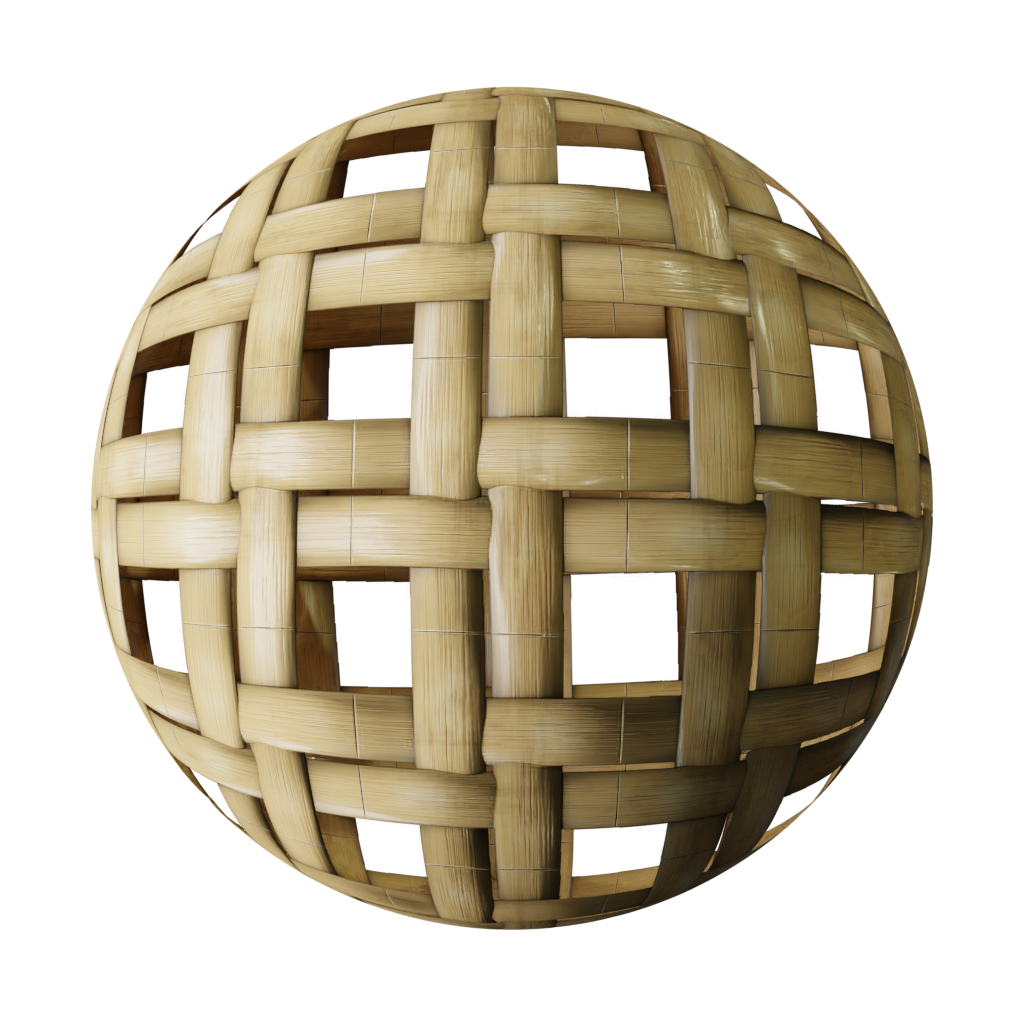 Wicker Rattan FREE wood materials BlenderKit