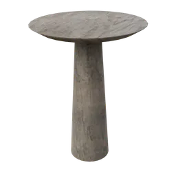 High-quality 3D round table model with realistic textures for virtual interior design, compatible with Blender.