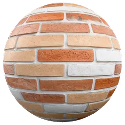 White and Orange Brick Wall