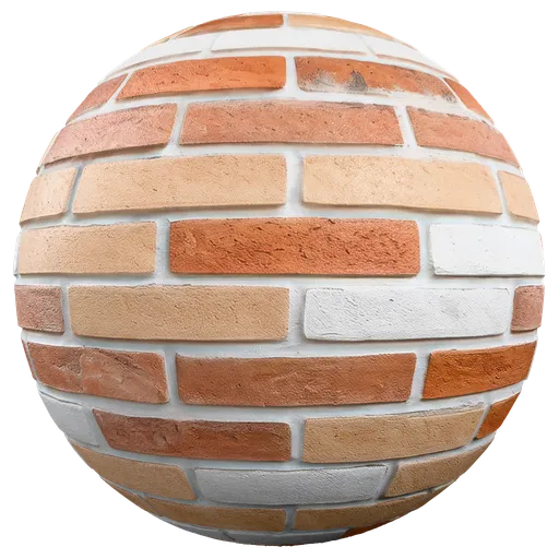 White and Orange Brick Wall