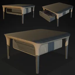 Rounded square coffee table