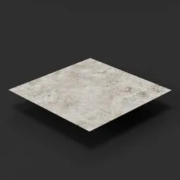 Detailed Blender 3D model of a modular concrete roof tile for building design.