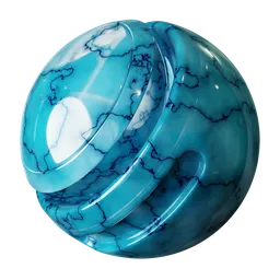 High-resolution PBR Jewel Ring Stone material for Blender 3D, showcasing intricate marble patterns and single-node configuration.