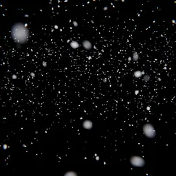 3D rendered snowfall simulation with dynamic particle effects for creative projects.