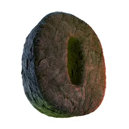 0 Number Numeric Stone Carved