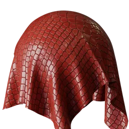 Brick Red Croco Leather