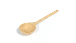 Realistic styled 3D wooden spoon model, Blender compatible, with detailed textures and shading, ready for CG visualization.