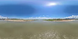 Green lake bluesky cloud