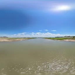 Green lake bluesky cloud