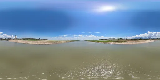 Green lake bluesky cloud