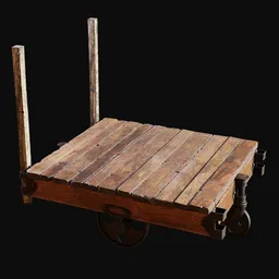 Old Wooden Warehouse Truck