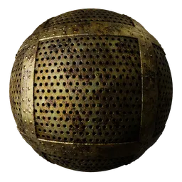 Metal Rivets Grimey Perforated