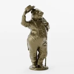 "Bronze beaver statue in Blender 3D - inspired by Eugène Carrière and Ernest Biéler. Hyper-real, shiny metallic glossy skin with engraved highly detailed features. Perfect for printing and located in the city of Bobruisk as a symbol of the city."