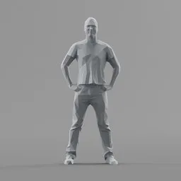 Lowpoly Male Standing