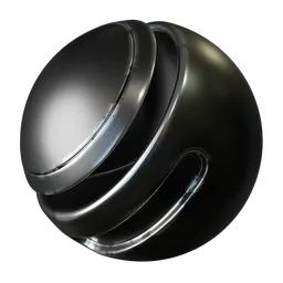 Shiny gun metal PBR texture with realistic aging and wear detail for Blender 3D material creation.