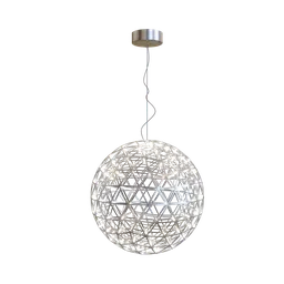 3D ceiling light model featuring a spherical structure with intricate metalwork and miniature lighting elements, compatible with Blender.