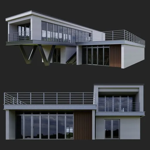 Modern wooden house