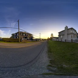 Residential Homes City Sunset