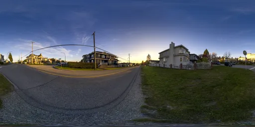 Residential Homes City Sunset