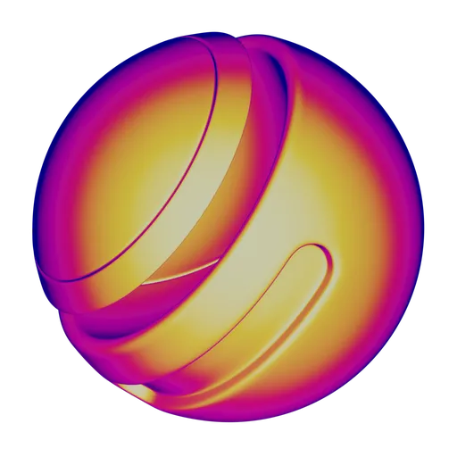 Procedural infrared thermal vision shader for 3D materials compatible with Blender and PBR applications.