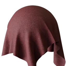 High-resolution red cloth PBR material for 3D rendering, suitable for Blender and other 3D applications.